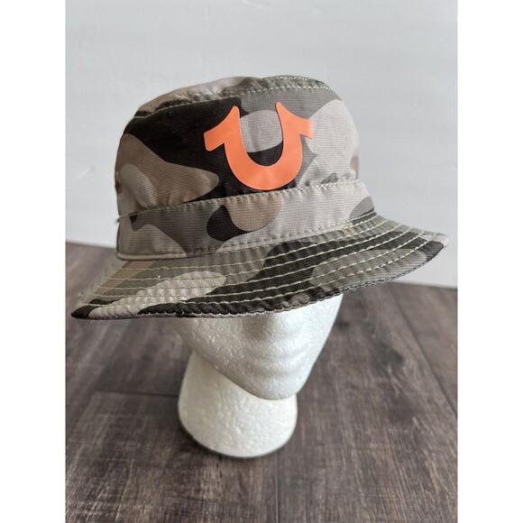 True Religion Bucket Hat Sun Hat Camo Sz S/M - Picture 1 of 9